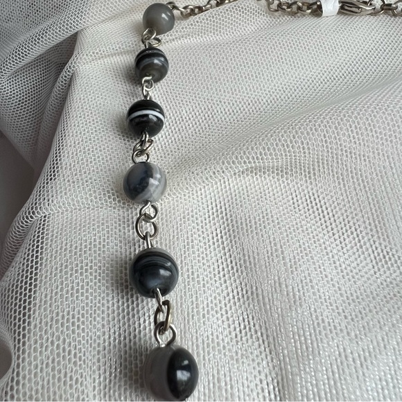 Genuine Agate Gemstone Bead Teardrop Necklace NWT - Picture 12 of 13